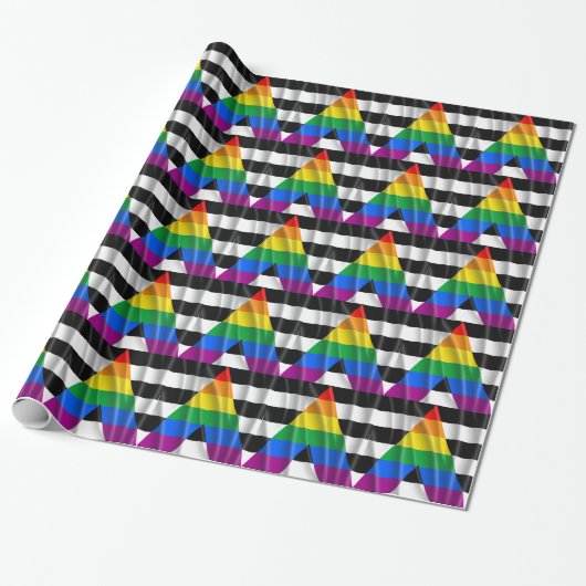 GERADE VERBÜNDET-FLAGGEN-GEWELLTER ENTWURF - 2014 GESCHENKPAPIER (Ungerollt)