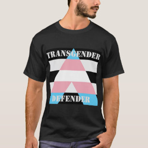 Gerade Verbündetertransgender-Verteidigerflagge T-Shirt