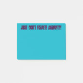 Gerade vergessen Sie nicht! Post-Itanmerkungen Post-it Klebezettel (Vorderseite)