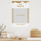 Gerade verheiratet 02 Hochzeitsrahmen Requisiten F Poster (Küche)