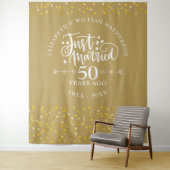 Gerade verheiratet 50. Hochzeitstag Gold Wandteppich (Beispiel)