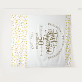 Gerade verheiratet 50. Hochzeitstag Hintergrund Wandteppich (Vorderseite (Horizontal))