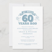 Gerade verheiratet 60. Hochzeitstag Einladung (Vorderseite)