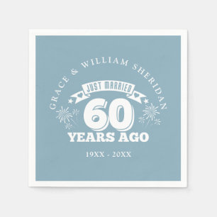Gerade verheiratet 60. Hochzeitstag Serviette