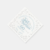 Gerade verheiratet 60. Hochzeitstag Serviette (Ecke)