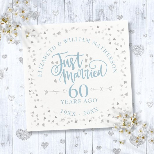 Gerade verheiratet 60. Hochzeitstag Serviette