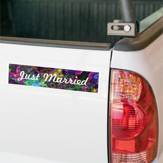 Gerade verheiratet autoaufkleber (Auf Lkw)