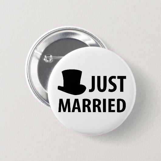 gerade verheiratet button (Vorne & Hinten)