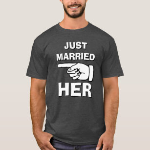 Gerade verheiratet er ihr T-Shirt Set für