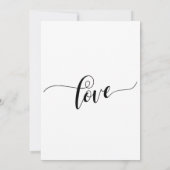 Gerade Verheiratet Fancy Schrift Nach-Hochzeitsfei Einladung (Rückseite)