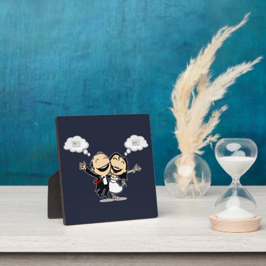 Gerade verheiratet fotoplatte (InSitu)