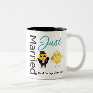 Gerade verheiratet für alle Tage unserer Leben Zweifarbige Tasse