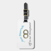 Gerade verheiratet gepäckanhänger (Vorderseite vertikal)