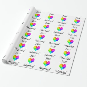 Gerade Verheiratet Geschenkpapier