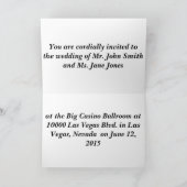 Gerade verheiratet in den Las- Ankündigung (Innenseite)