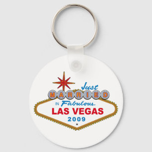 Gerade verheiratet in fabelhaftem Las Vegas 2009 Schlüsselanhänger