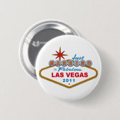 Gerade verheiratet in fabelhaftem Las Vegas 2011 Button (Vorne & Hinten)