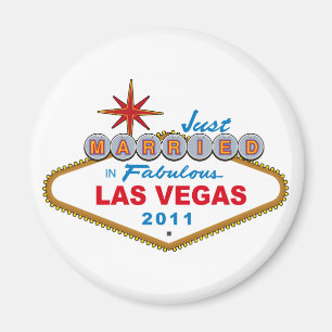 Gerade verheiratet in fabelhaftem Las Vegas 2011 Magnet