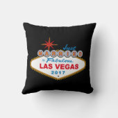 Gerade verheiratet in fabelhaftem Las Vegas 2017 Kissen (Rückseite)