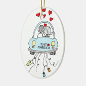 Gerade verheiratet keramik ornament (Links)