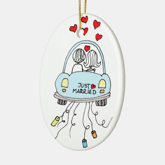 Gerade verheiratet keramik ornament (Links)