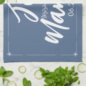 Gerade verheiratet mit Hochzeitstag Geschenk Küche Geschirrtuch (Gefaltet)