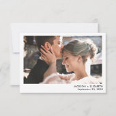 Gerade verheiratet moderne Foto qr Code-Karte (Vorderseite)