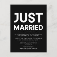 Gerade verheiratet Moderne Hochzeitserklärung
