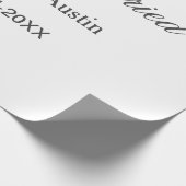 Gerade verheiratet Name des Paares Datum Jahr Hoch Geschenkpapier (Ecke)