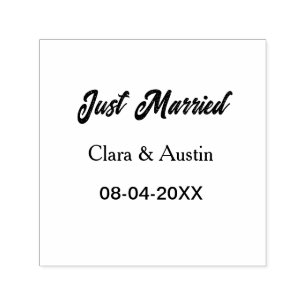 Gerade Verheiratet Paar Name Datum Jahr Hochzeit s Permastempel