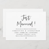 Gerade verheiratet, Post Hochzeit Brunch Einladung (Vorne/Hinten)