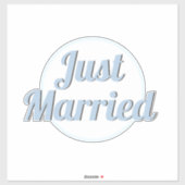 Gerade verheiratet Retro Chic Stilvoll geschnitten Aufkleber (Blatt)