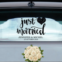 Gerade Verheiratet romantische schwarze Schrift Ho