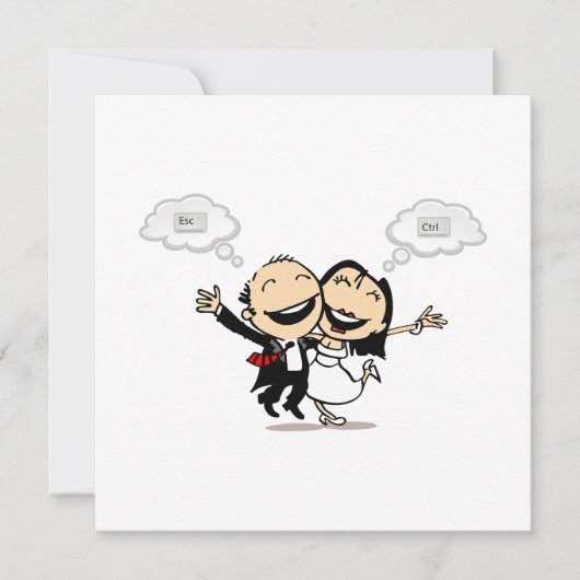 Gerade verheiratet save the date (Vorderseite)