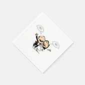 Gerade verheiratet serviette (Ecke)