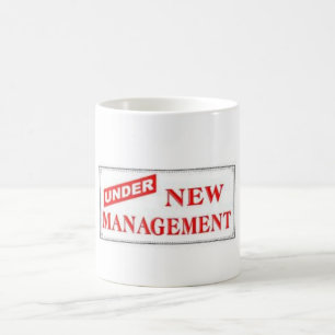 Gerade verheiratet, unter neuem Management! Kaffeetasse