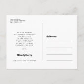 Gerade verheiratet Vintage Retro-Foto Postkarte (Rückseite)