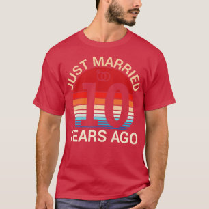 Gerade verheiratet vor 10 Jahren Ehefrau Verheirat T-Shirt