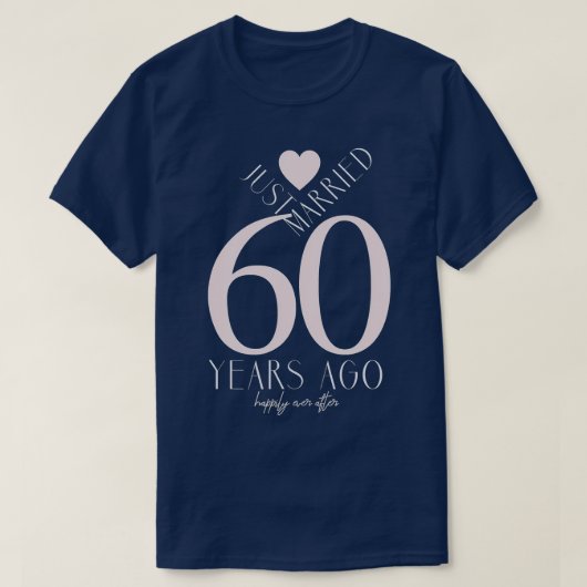 Gerade verheiratet vor 60 Jahren - 60. Hochzeit An T-Shirt (Design vorne)