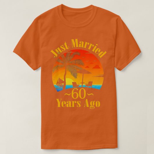 Gerade verheiratet vor 60 Jahren Funny 60. Wedding T-Shirt (Design vorne)