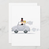 Gerade verheiratete Auto-Einladungen Einladung (Vorne/Hinten)