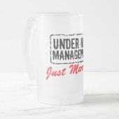 Gerade verheiratete Bier-Tasse | unter neuem Mattglas Bierglas (Vorderseite Links)