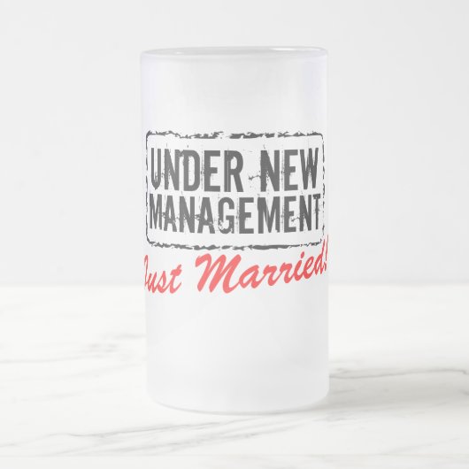 Gerade verheiratete Bier-Tasse | unter neuem Mattglas Bierglas (Mittel)