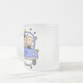 Gerade verheiratete Braut und Bräutigam-T - Shirts Mattglastasse (Vorderseite Links)