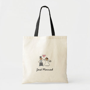 Gerade verheiratete Budget-Tasche Tragetasche