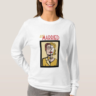 Gerade verheiratete Damen-Spitze T-Shirt