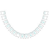 Gerade verheiratete Fahnehellblauer silberner Wimpelkette (Alle)