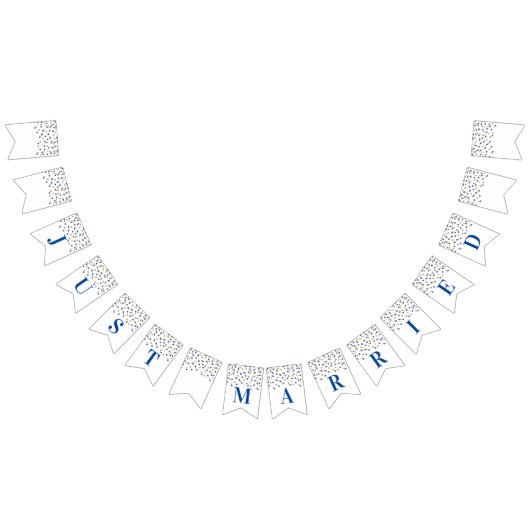 Gerade verheiratete Fahnen-dunkelblauer Wimpelkette (Alle)