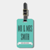 Gerade verheiratete Flitterwochen Hochzeitstag Ges Gepäckanhänger (Vorderseite vertikal)