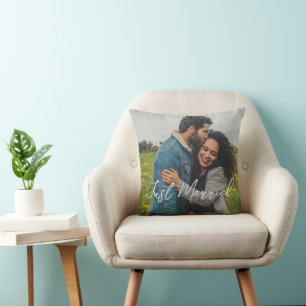 Gerade Verheiratete Foto-Kissen Kissen